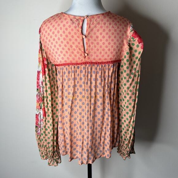 Blank London Anthropologie Miranda Mixed Media Blouse - Picture 6 of 6